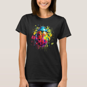 Camiseta Arte Colorida Ladybug Nature Lover