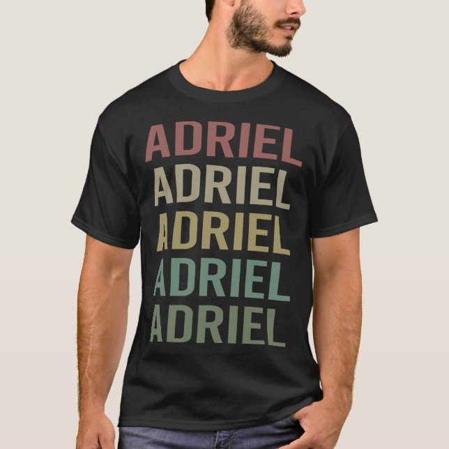Camiseta Arte Colorida - Nome do Adriel (Frente)