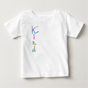 Camiseta Arte Colorida Tipografia KIND Inspiradora Qu