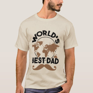 Camiseta Arte com a palavra Melhor Pai do mundo fixe 