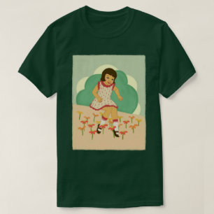 Camiseta Arte com Estilo Retroativo dos anos 50