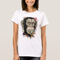Arte com o Macaco do grafite - Estilo da Rua Abstr