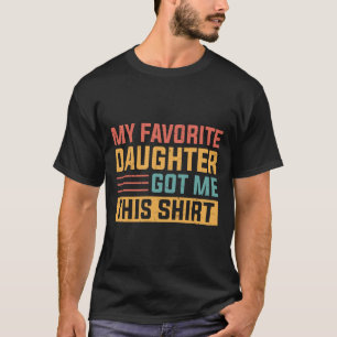 Camiseta Arte com palavras da filha favorita engraçada
