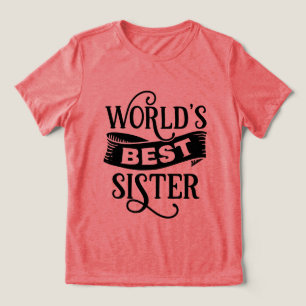 Camiseta Arte com palavras da melhor irmã do Cute World