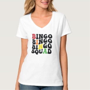 Camiseta Arte com palavras da turma de Bingo engraçado