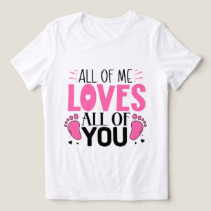 Camiseta Arte com palavras de amor para bebê fofo