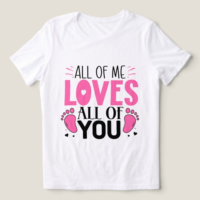 Camiseta Arte com palavras de amor para bebê fofo (Design frontal)