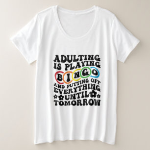 Camiseta Arte com palavras de Bingo engraçado