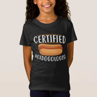 Camiseta Arte com palavras de cachorro-quente de garotas en