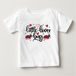 Camiseta Arte com palavras de lindo insetinho do amor para