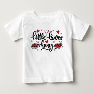 Camiseta Arte com palavras de lindo insetinho do amor para