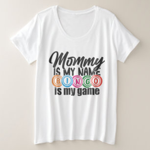 Camiseta Arte com palavras de Mãe Bingo Fofa