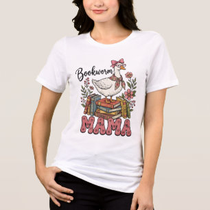 Camiseta Arte com palavras de Mama minhoca adorável
