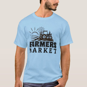 Camiseta Arte com palavras de trator de Feira de Agricultor