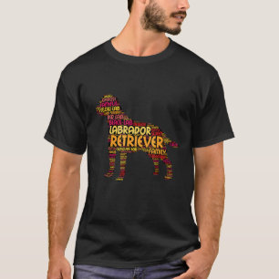 Camiseta Arte com Palavras do Cão Labrador Retriever