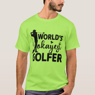 Camiseta Arte com palavras do golfeiro mais ou menos do mun