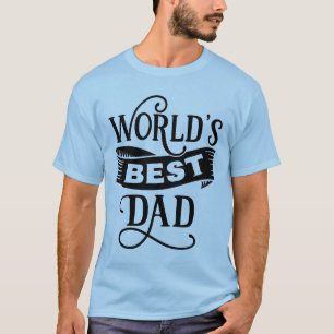 Camiseta Arte com palavras do melhor Pai do mundo