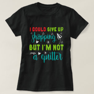 Camiseta Arte com palavras engraçadas de compras