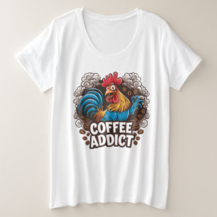 Camiseta Arte com palavras engraçadas de galo viciado em ca