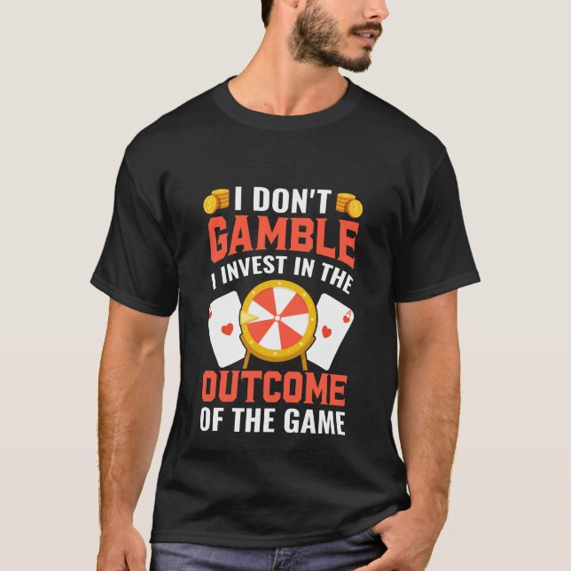 Camiseta Arte com palavras engraçadas de pôquer (Frente)