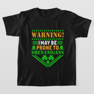 Camiseta Arte com palavras engraçadas do Dia de São Patríci