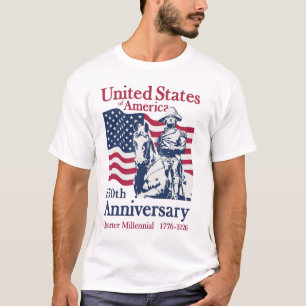 Camiseta Arte Comemorativa do 250º Aniversário dos Estados