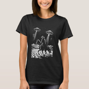 Camiseta Arte Cósmica de Sci-fi Vintage Western Espaço Retr