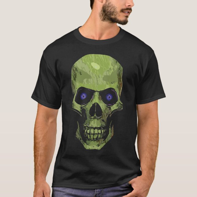 Camiseta Arte Crânio Verde (Frente)