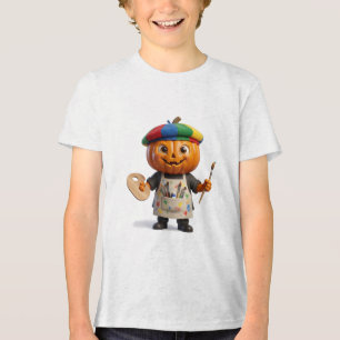 Camiseta Arte Criativa de Abóbora de Halloween