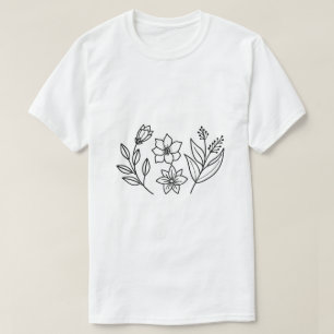 Camiseta Arte Criativa em Preto e Branco