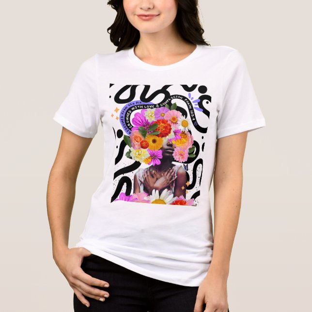 Camiseta Arte Cristã de Colagem Digital Resgatada e Cortada (Frente)