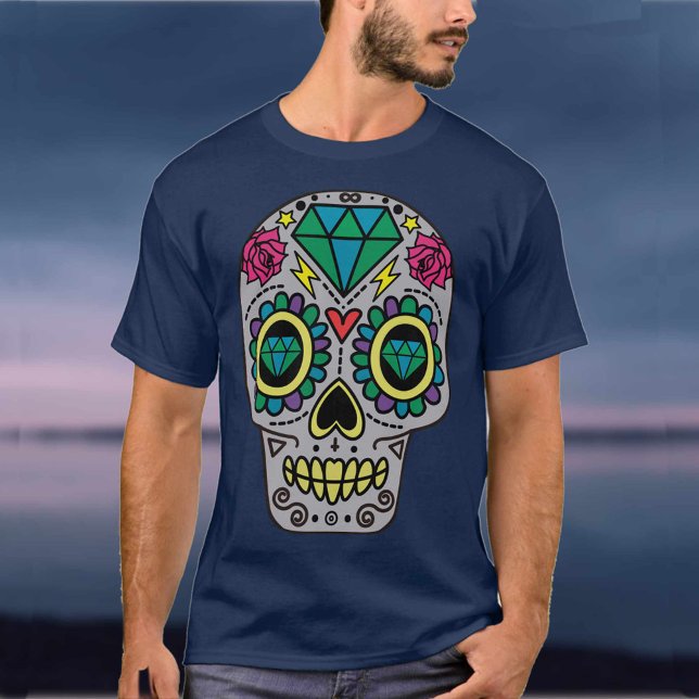 Camiseta Arte Crônica do Açúcar da cinza, Dia dos Mortos (Criador carregado)