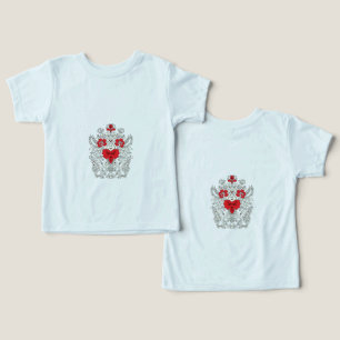 Camiseta Arte Crônica Floral ・ Design Bold Gótico Folk
