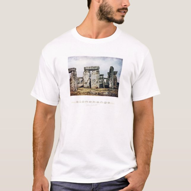 Camiseta Arte da aguarela de Stonehenge (Frente)