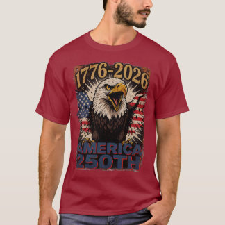 Camiseta Arte da Águia e da Bandeira Americana