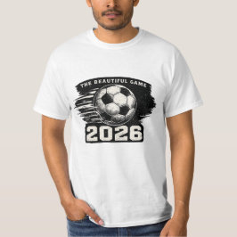 Camiseta Arte da Bola de Futebol da Copa do Mundo 2026