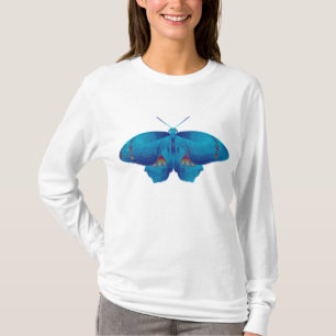 Camiseta Arte da Borboleta Azul