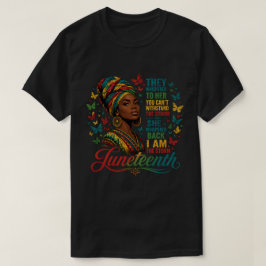 Camiseta Arte da Borboleta Rainha da Tempestade do Juneteen