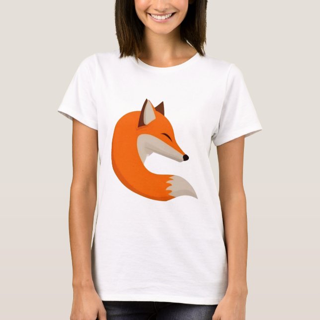 Camiseta Arte da cabeça de raposa (Frente)