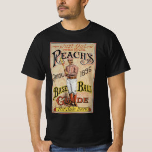 Camiseta Arte da capa do Guia de Beisebol Esportivo Vintage