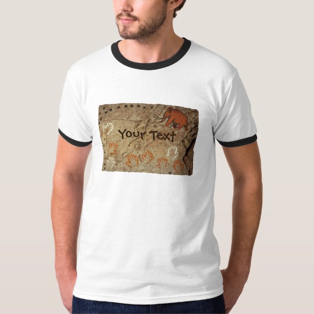 Camiseta Arte Da Caverna Da Idade Do Gelo (Frente)