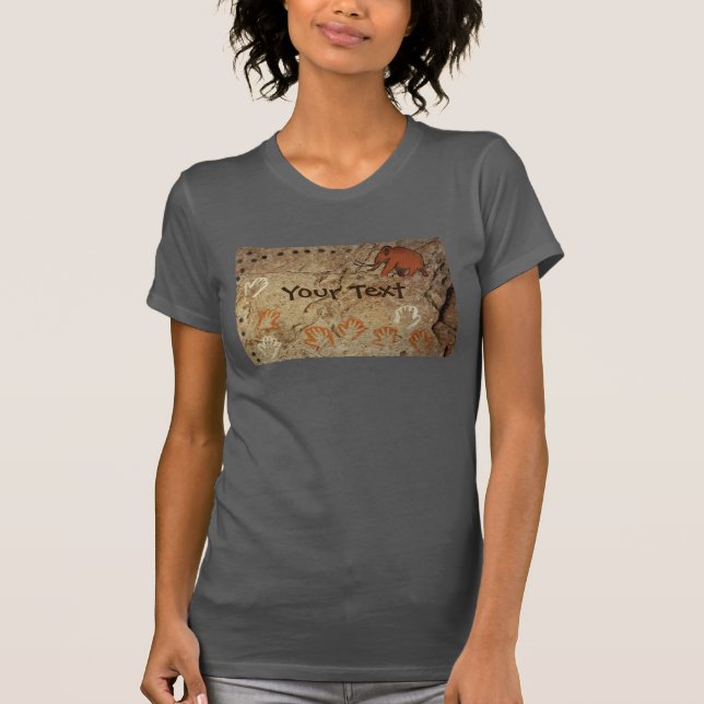 Camiseta Arte Da Caverna Da Idade Do Gelo (Frente)