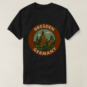 Camiseta Arte da Cidade de Dresden Alemanha