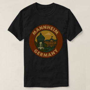 Camiseta Arte da Cidade de Mannheim Alemanha