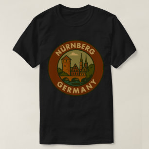 Camiseta Arte da Cidade de Nuremberga Alemanha
