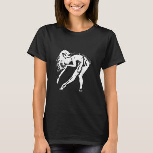 Camiseta arte da dança da mulher