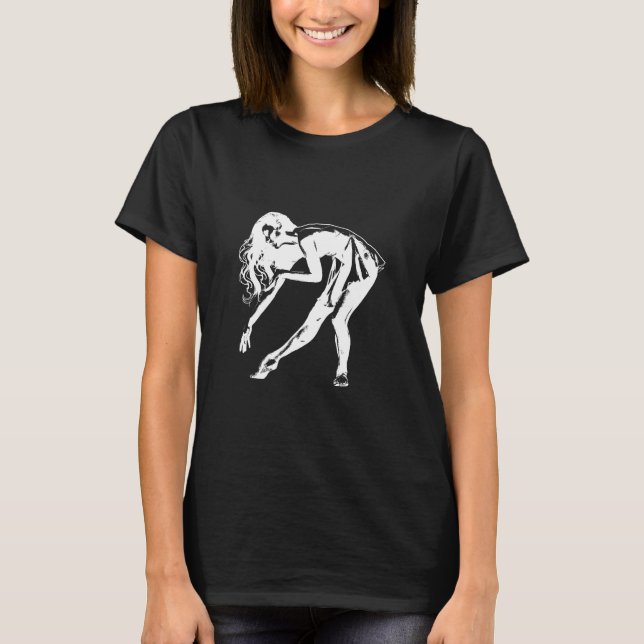 Camiseta arte da dança da mulher (Frente)