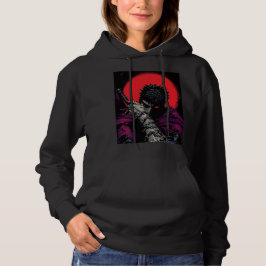 Camiseta Arte da Espada da Lua Vermelha do Guerreiro Anime
