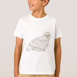 Camiseta Arte da espécie de ave da coruja nevada vida selva