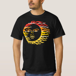 Camiseta Arte da face do Sol Retroativa